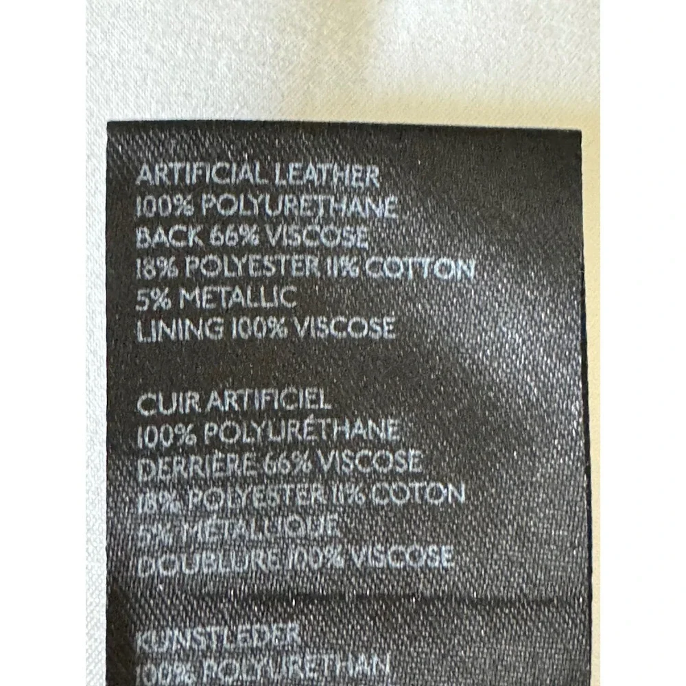 Free People Faux Leather Skirt Paperbag Waist Tie‎ Belt Black Skirt Size 8 (G)
